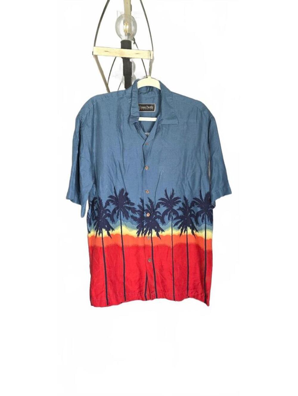 Ocean Pacific Men's Rayon Hawaiian Shirt Medium